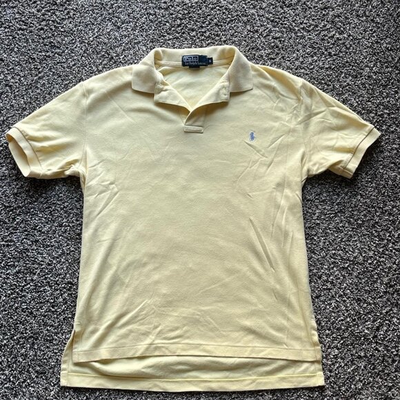 Ralph Lauren Polo Men's Light Yellow Polo Shirt, Men's Classic Rugby Style - Picture 1 of 6